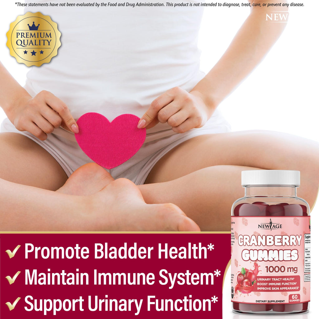 NEW AGE Cranberry Gummies - Urinary Tract Health (120 Count)