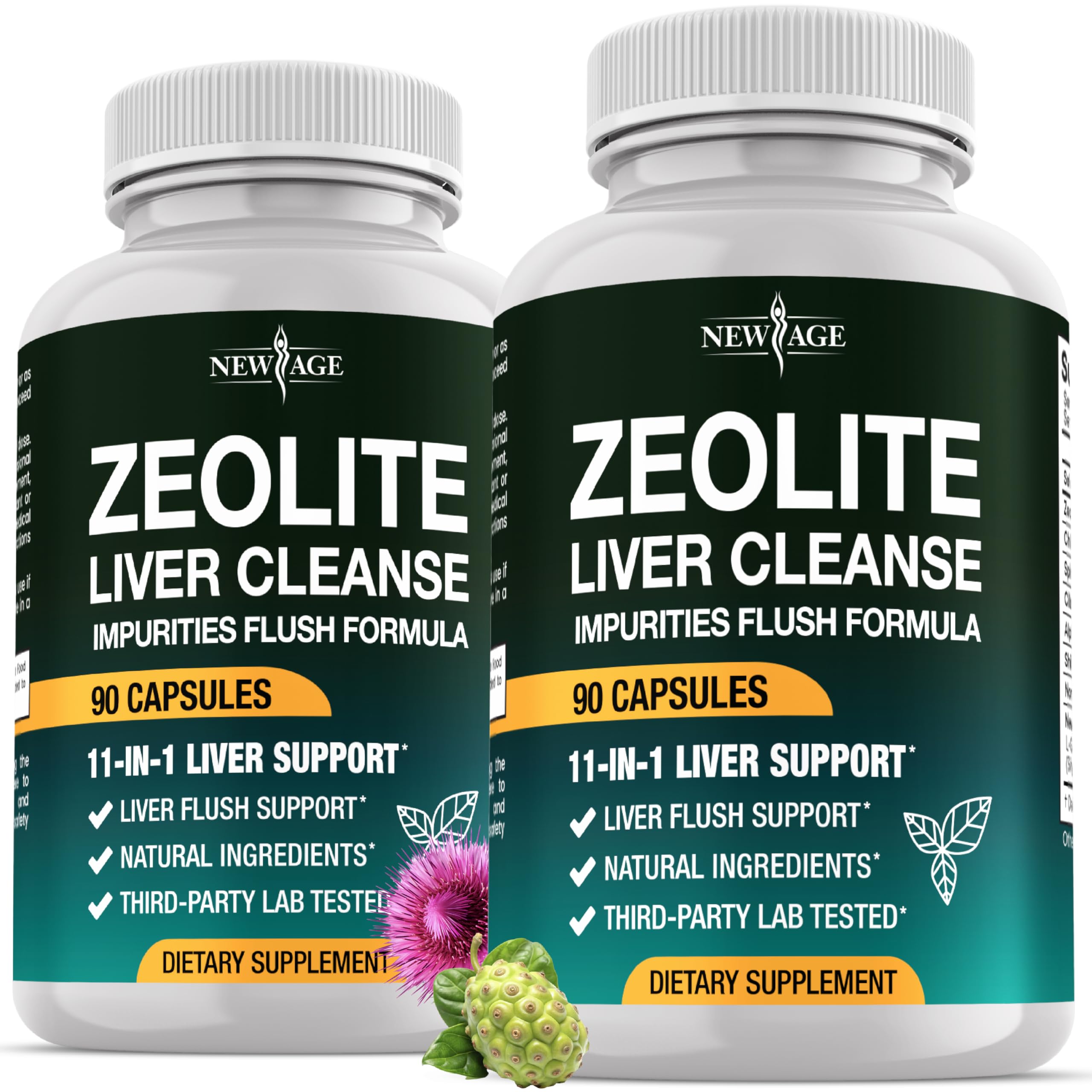 NEW AGE Liver Cleanse & Repair – 11-in-1 Detox for Heavy Metals & Gut Health (180 Count)