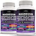 NEW AGE Magnesium Supplement - 2200mg of Glycinate, Citrate, Malate, Oxide, Taurate & More for Bone & Joint Support | 180 Count
