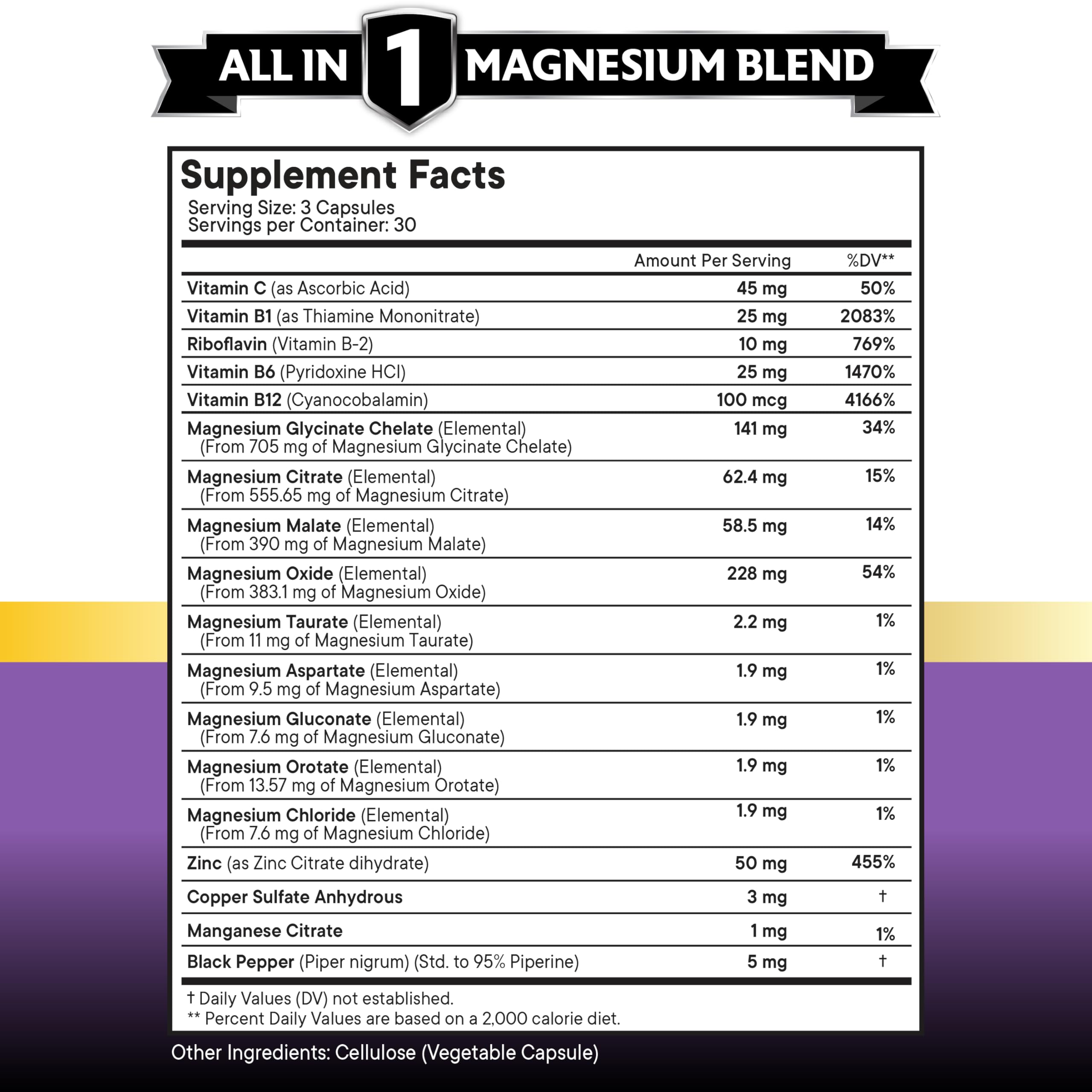 NEW AGE Magnesium Supplement - 2200mg of Glycinate, Citrate, Malate, Oxide, Taurate & More for Bone & Joint Support | 180 Count