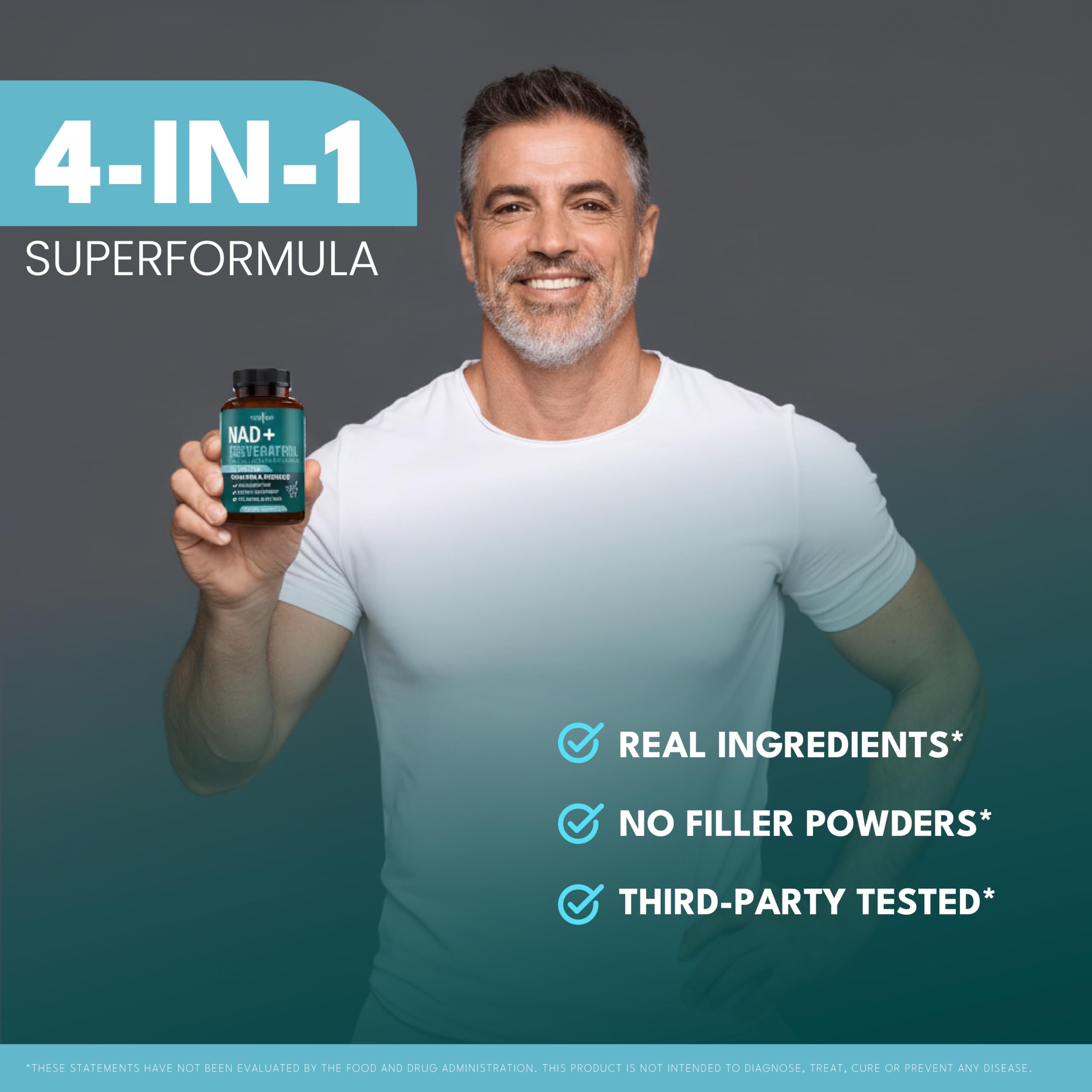 NEW AGE NAD+ Supplement Complex – 300 mg NAD+, Astaxanthin, Urolithin A, Resveratrol & CoQ10 – Vegan, Non-GMO