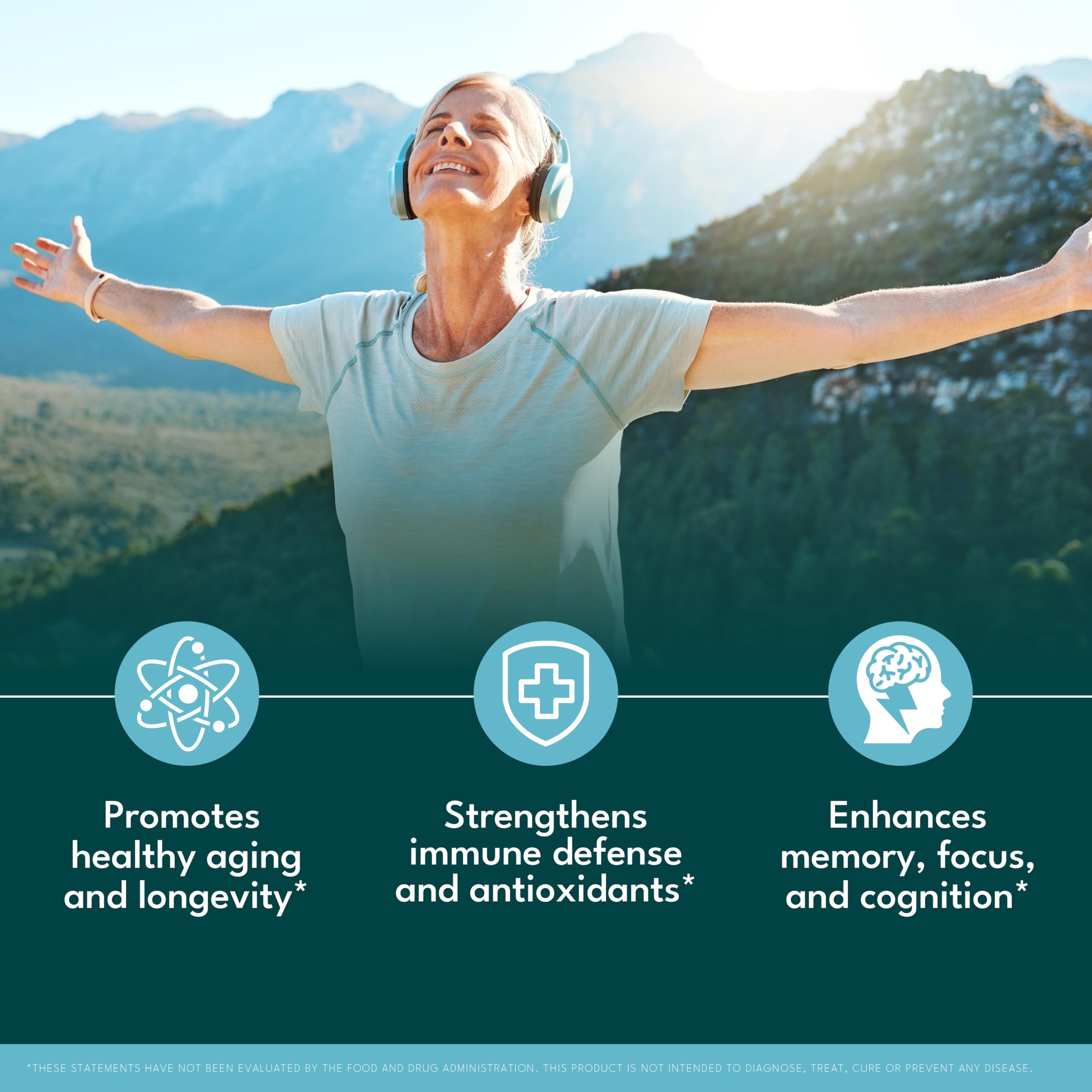 NEW AGE NAD+ Supplement Complex – 300 mg NAD+, Astaxanthin, Urolithin A, Resveratrol & CoQ10 – Vegan, Non-GMO
