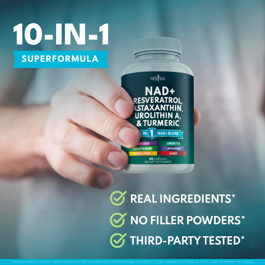 NEW AGE NAD+ Supplement - NAD+ Energy, Antioxidant Blend, Vegan