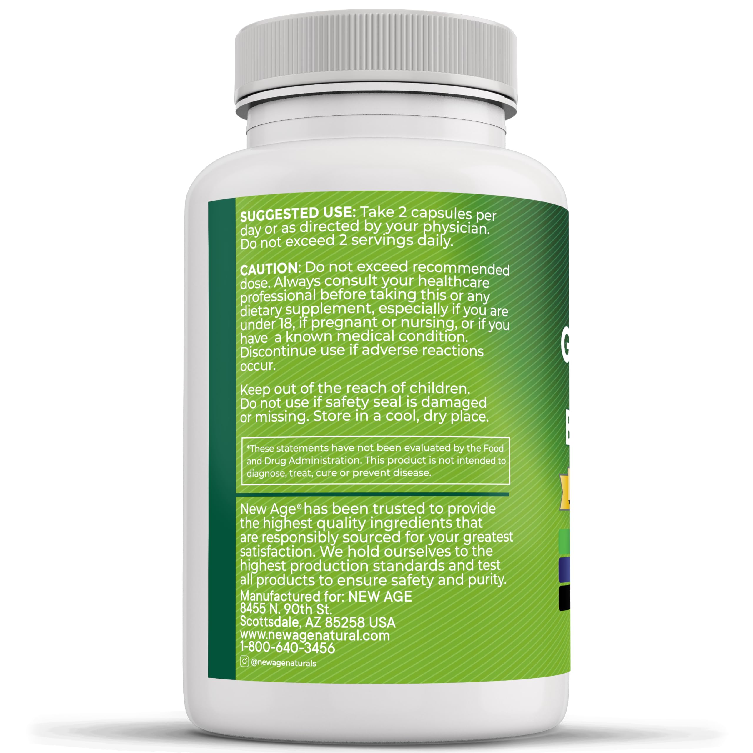 NEW AGE Oregano Oil Garlic Extract Olive Leaf with Astragalus – 60 Count