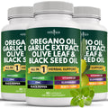 NEW AGE Oregano Oil Garlic Extract Olive Leaf with Astragalus – 180 Count for Men & Women