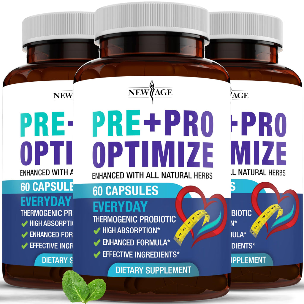 NEW AGE Pro Optimize Probiotics for Women - 70B CFU, Menopause Support, Dong Quai Pack of 3