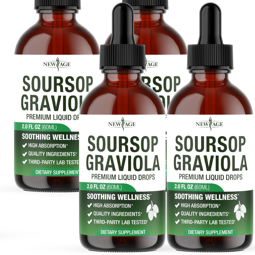 NEW AGE Soursop Drops – Immune Support Liquid with Soursop & Elderberry (8 oz)