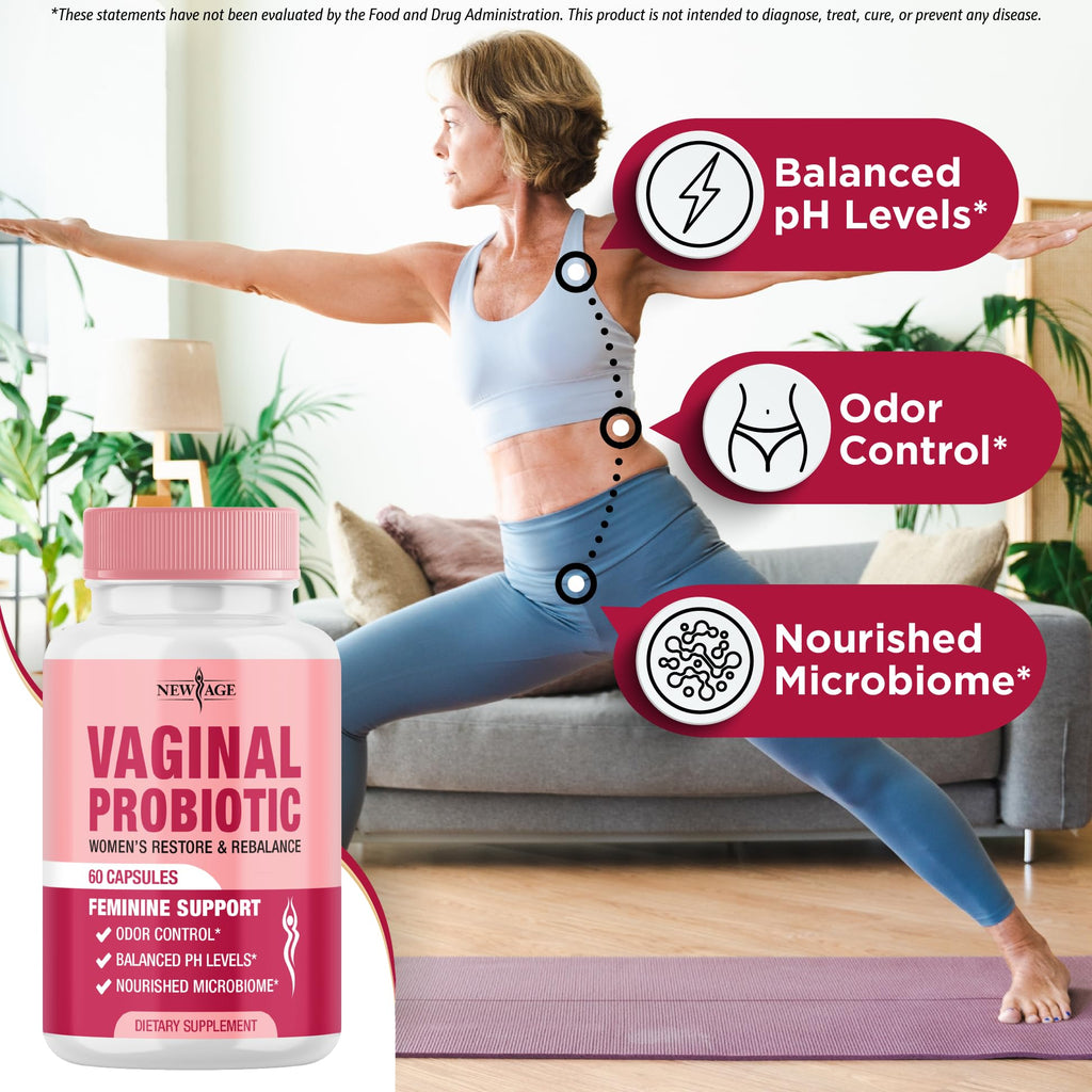 New Age Vaginal Probiotics - Prebiotics & Cranberry - 120 Caps