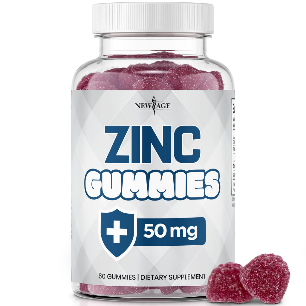 NEW AGE Zinc Gummies 60 Count - 50mg Zinc Immune Support