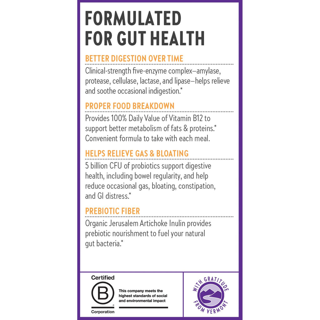 New Chapter All-Flora Enzyme Complex with Probiotics – Digestive Enzymes + Probiotics, 90 Vegan Capsules