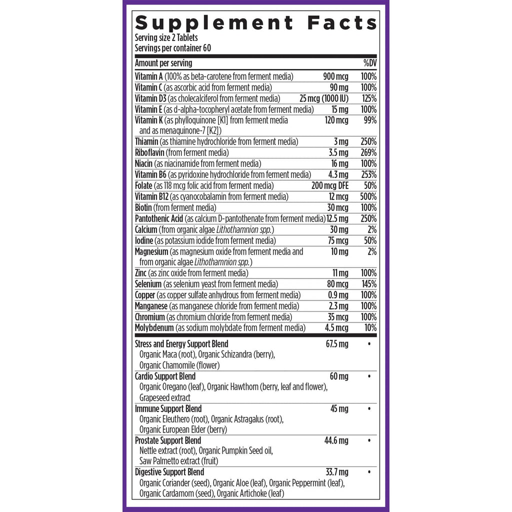 New Chapter Men's Multivitamin Advanced Formula – Stress, Immune & Energy Support (120 ct)