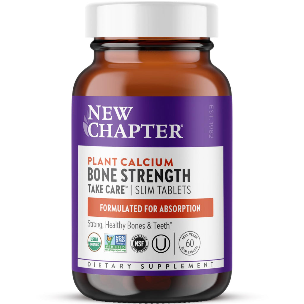 New Chapter Calcium Supplement – Organic Plant Calcium + D3/K2, 60 Count