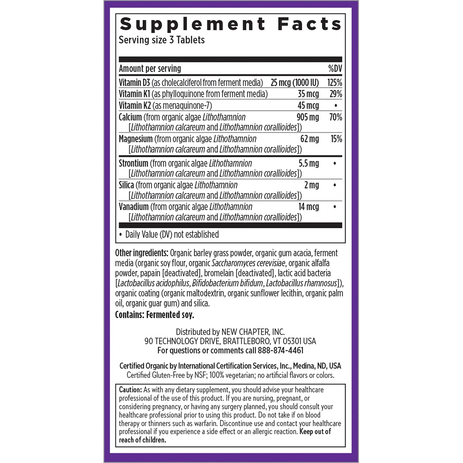 New Chapter Calcium Supplement – Bone Strength (Whole Food Calcium + K2 D3 + Magnesium)