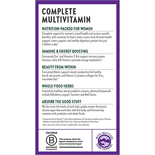 New Chapter Every Woman Multivitamin – Fermented Probiotics, Iron & Vitamin D3 (48 ct)