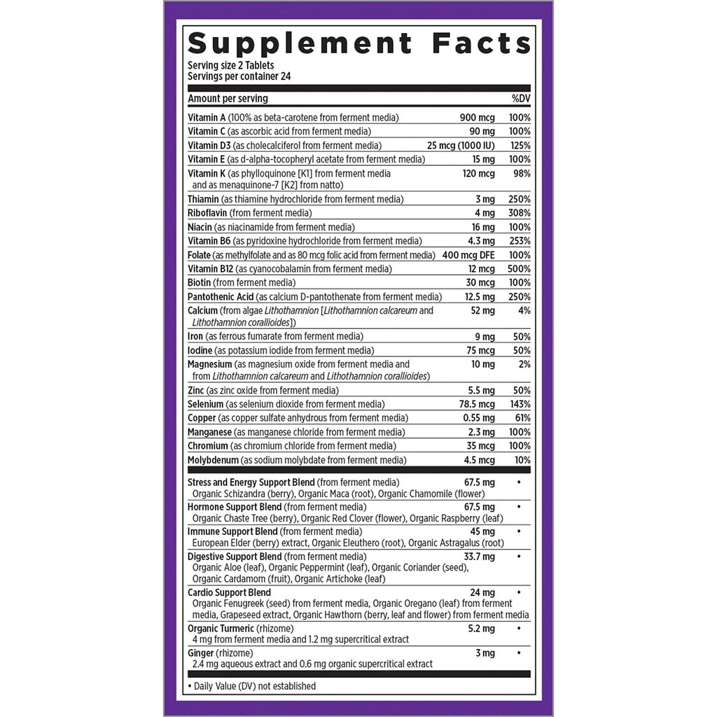 New Chapter Every Woman Multivitamin – Fermented Probiotics, Iron & Vitamin D3 (48 ct)