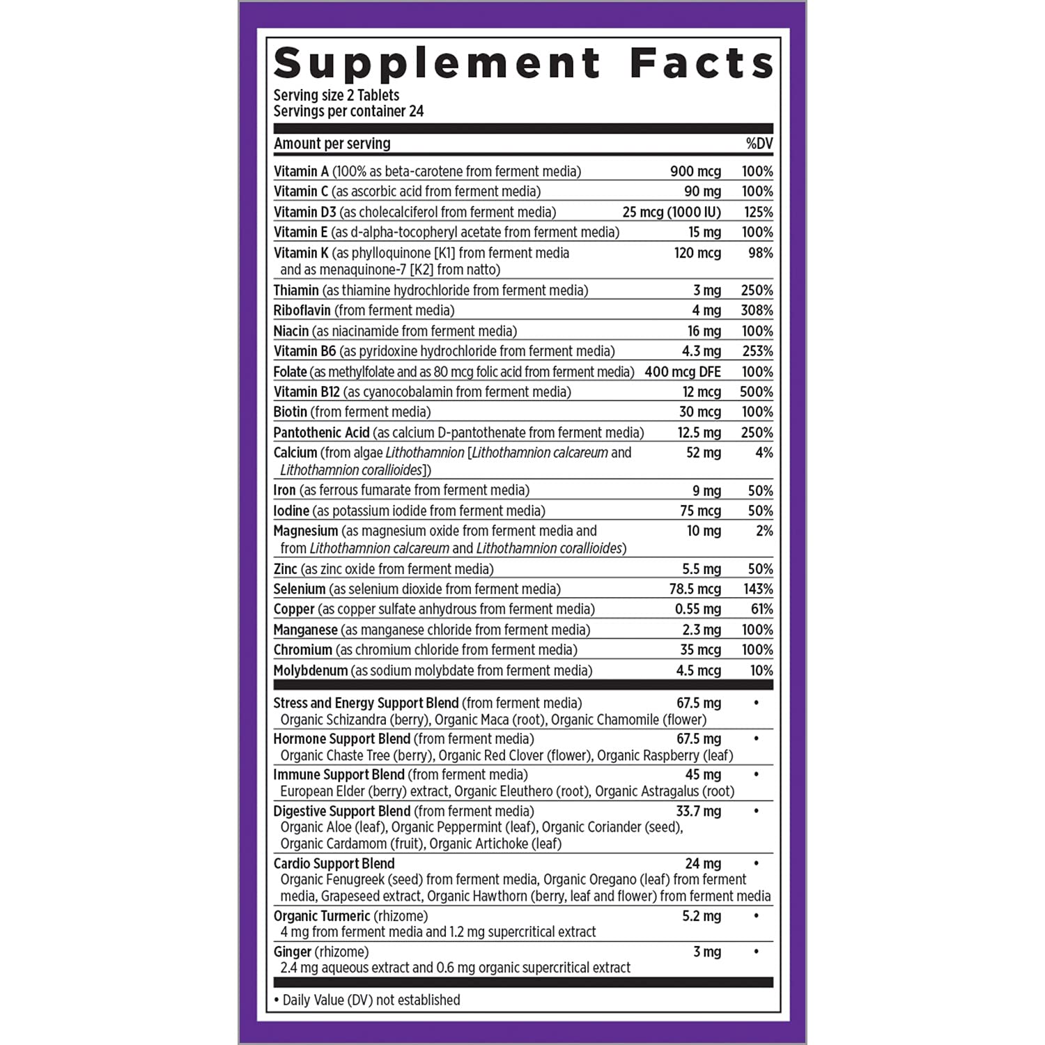 New Chapter Every Woman Multivitamin – Fermented Probiotics, Iron & Vitamin D3 (48 ct)
