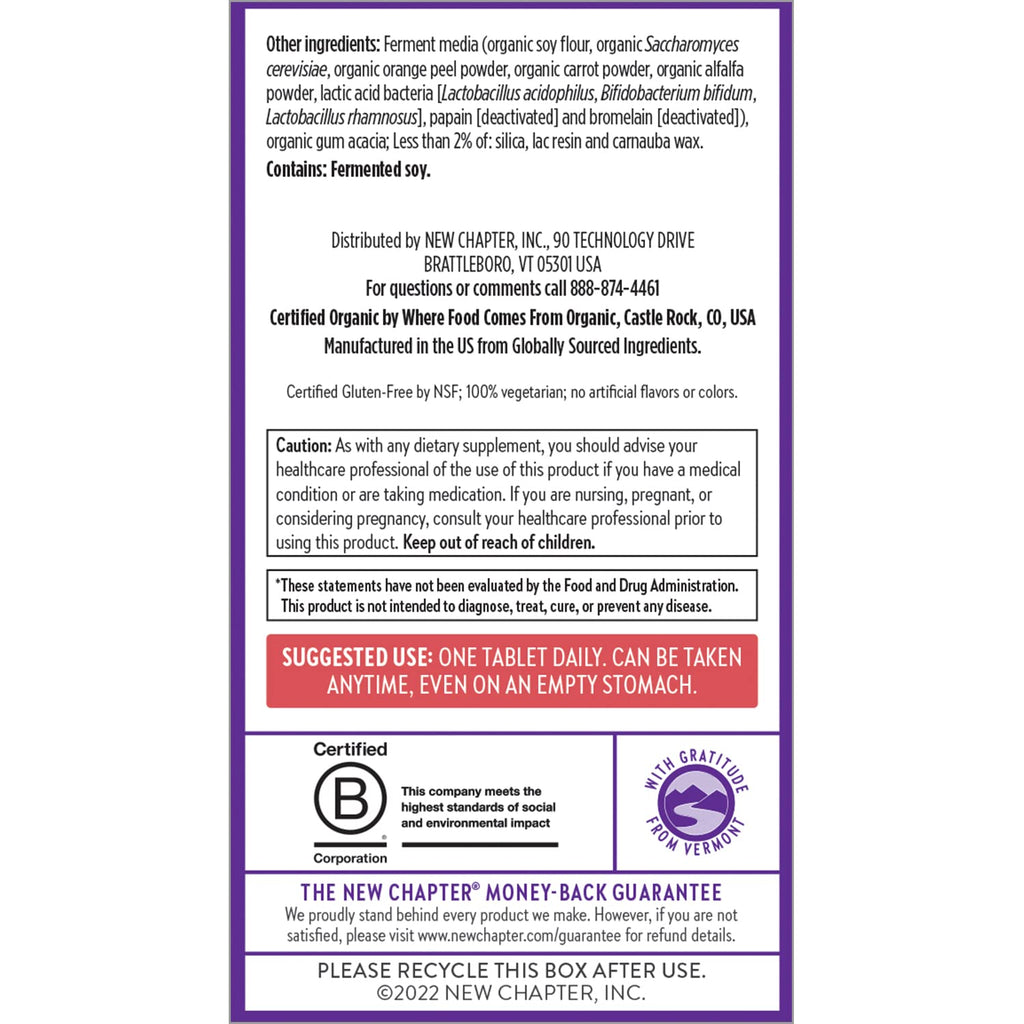 New Chapter Every Women's One Daily 55-plus 90ct – Fermented Multivitamin for 50+ Vitality