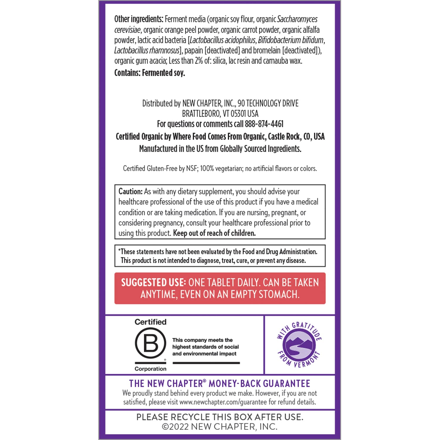 New Chapter Every Women's One Daily 55-plus 90ct – Fermented Multivitamin for 50+ Vitality