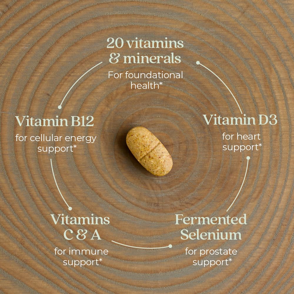 New Chapter Men's Multivitamin 40+ - Fermented One Daily for Energy, Immune & Heart Health (48 ct)