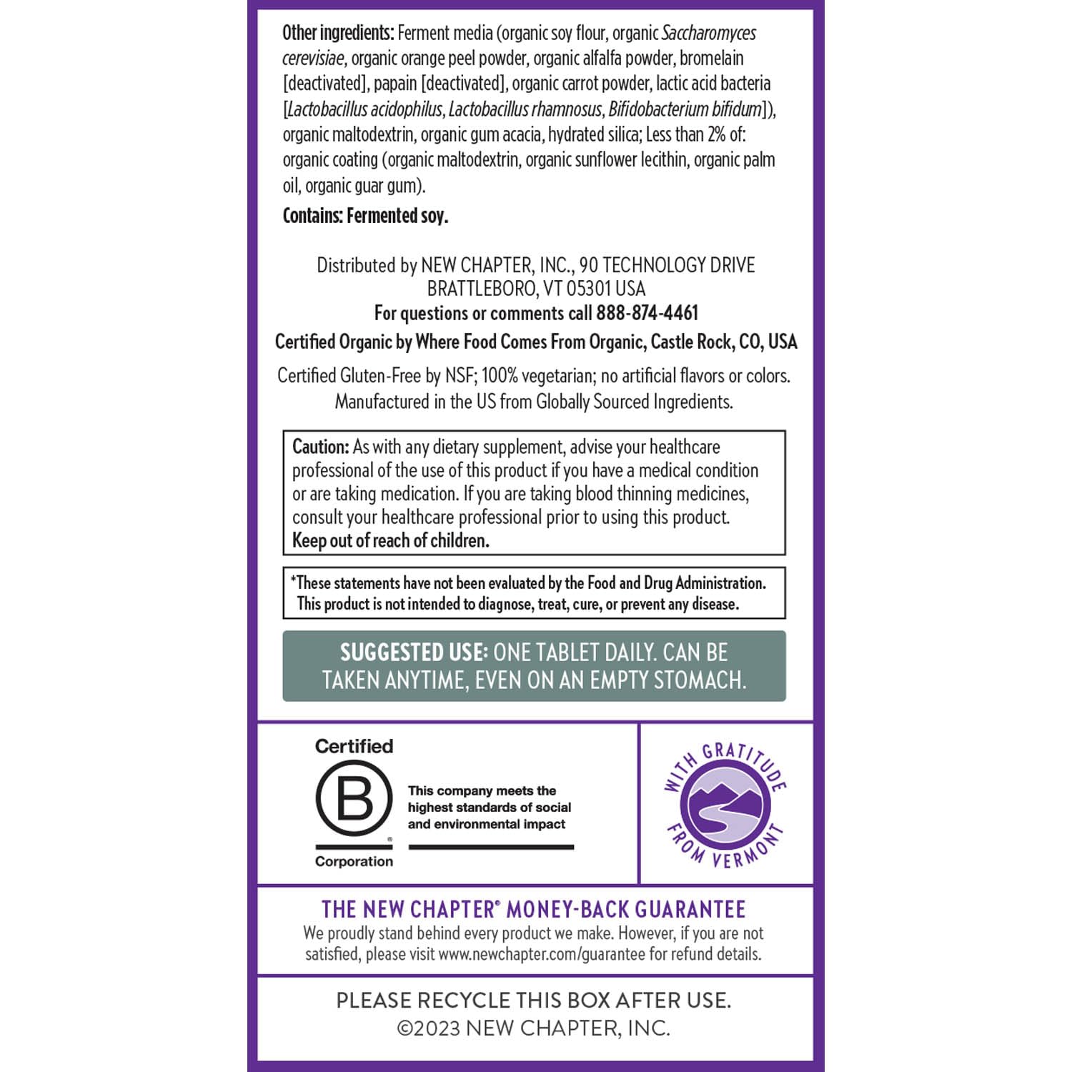 New Chapter Men's Multivitamin 40+ - Fermented One Daily for Energy, Immune & Heart Health (48 ct)