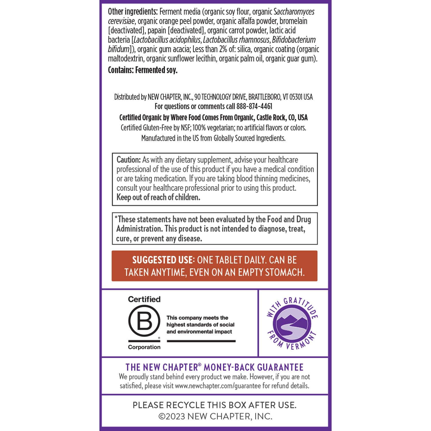 New Chapter Men's Multivitamin - One Daily, Fermented & Immune Support