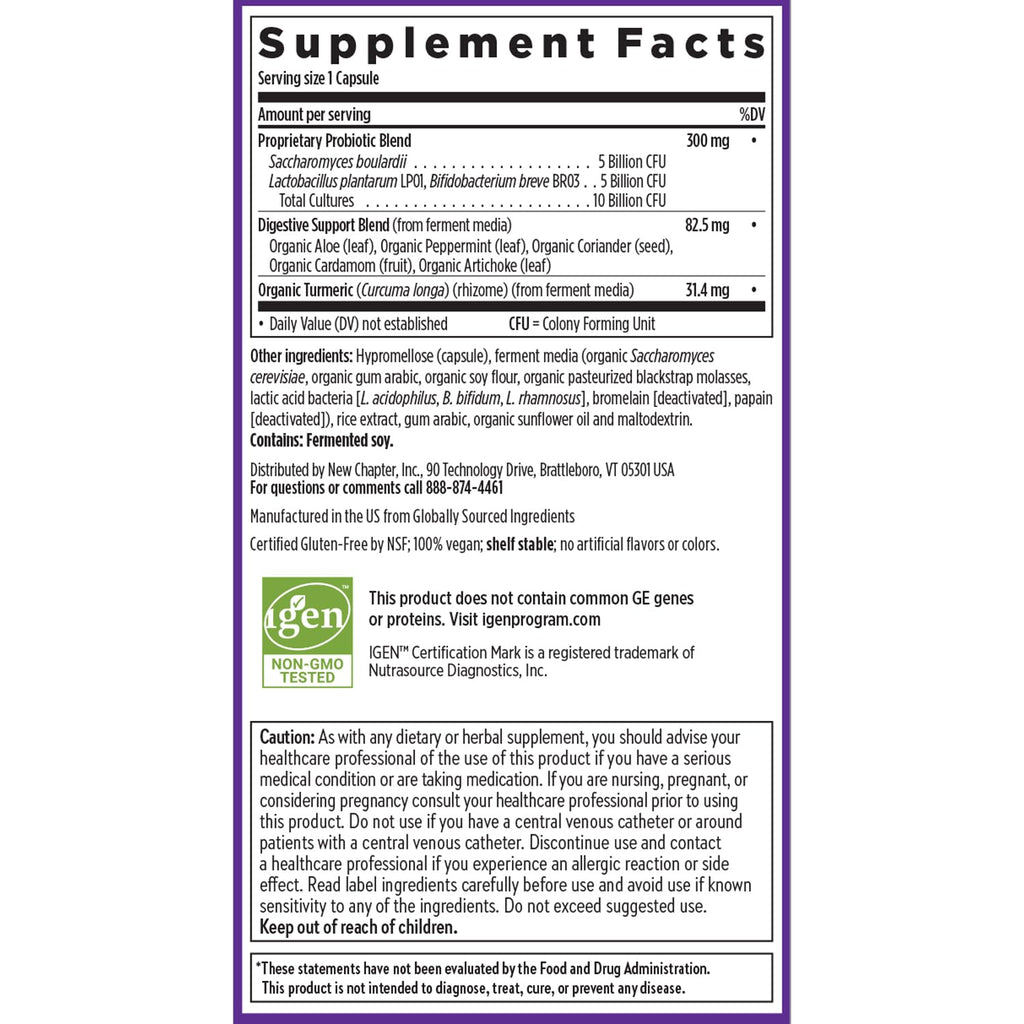 New Chapter Probiotic All-Flora - 60 ct, 2 Month Supply | Advanced Digestion & Gut Health