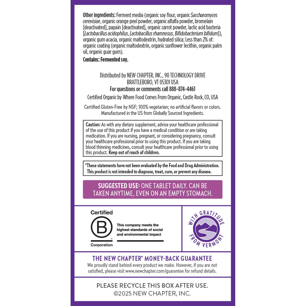 New Chapter Women’s 40+ Multivitamin – One Daily, Fermented Nutrients, Gentle on Empty Stomach