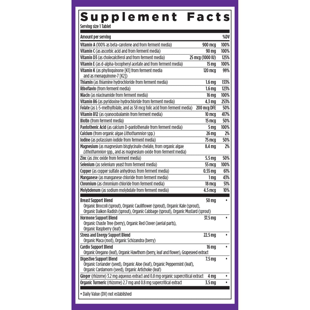 New Chapter Women's Multivitamin 40+ | One Daily, Fermented Vitamins, Gentle on Empty Stomach