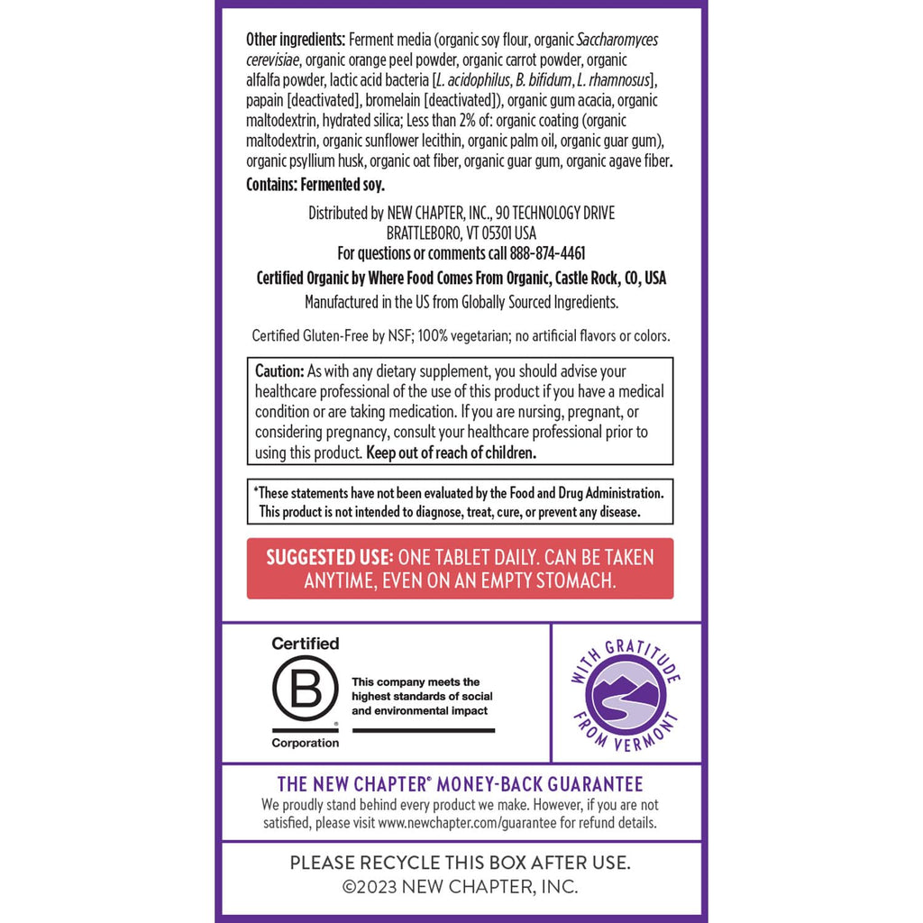 New Chapter Women’s Multivitamin 55+ – One Daily, Fermented Nutrients for Immune, Energy & Bone Health
