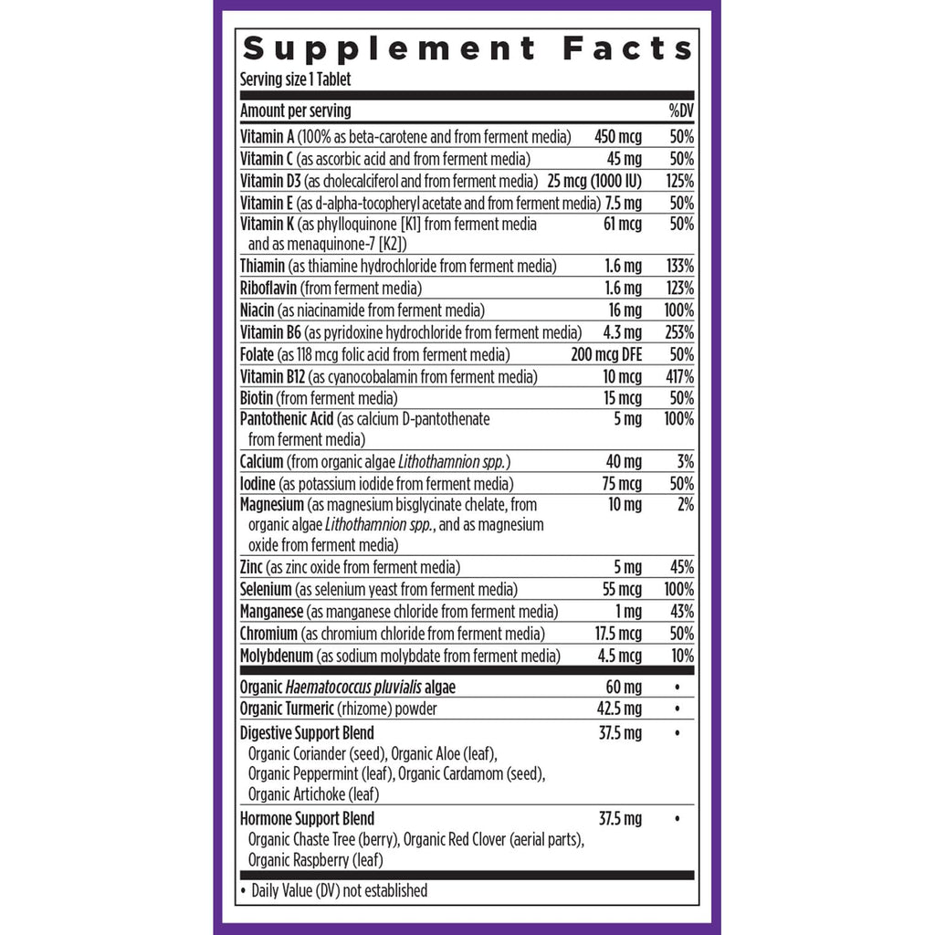 New Chapter Women's 55+ One Daily Multivitamin with Astaxanthin | Immune, Heart & Bone Support