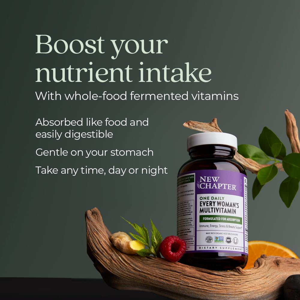 New Chapter Women’s One Daily Multivitamin – Gentle, Fermented Nutrition for Immune Support & Hair Health