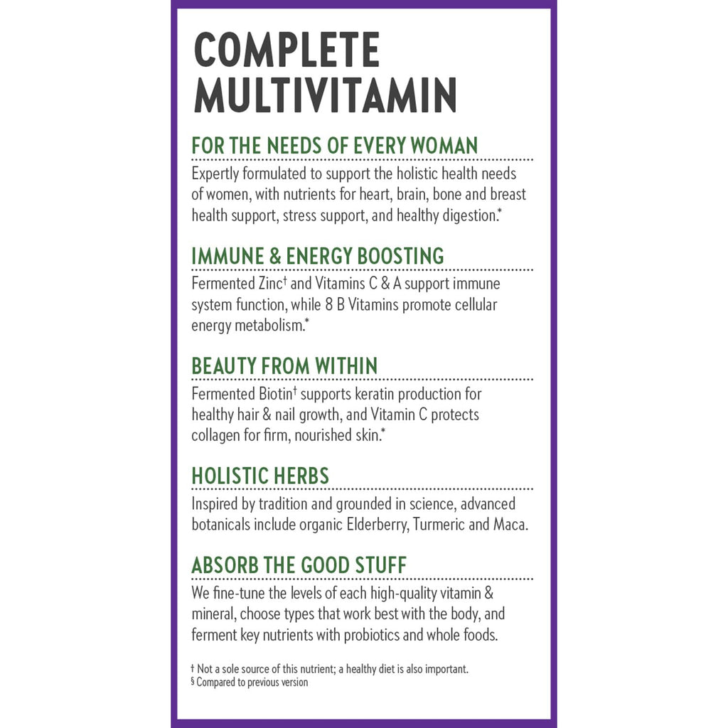 New Chapter Women’s Multivitamin with Iron, D3, B Vitamins & Zinc – Gentle on Empty Stomach, One Daily