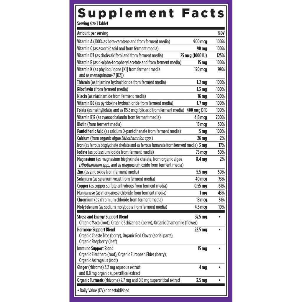 New Chapter Women’s One Daily Multivitamin – Gentle, Fermented Nutrition for Immune Support & Hair Health