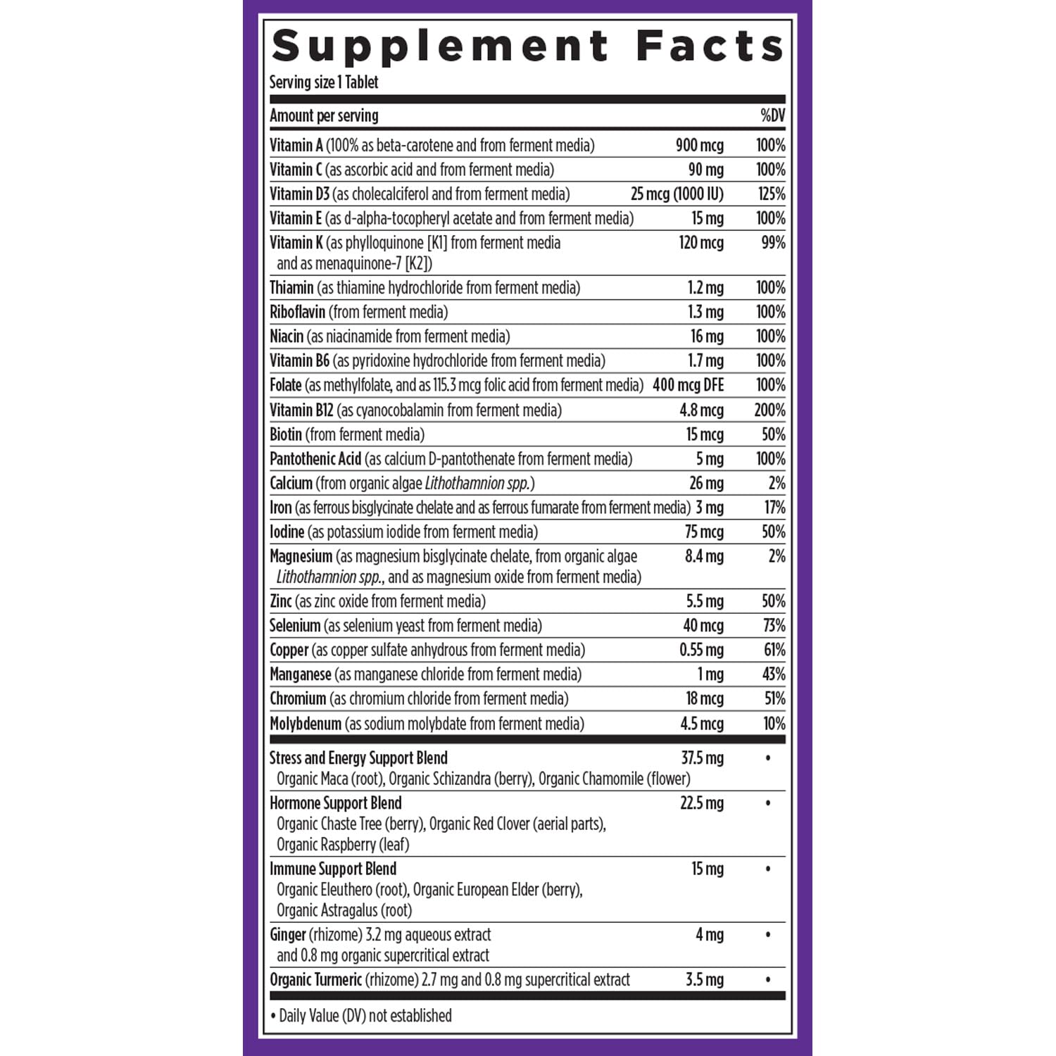 New Chapter Women’s Multivitamin with Iron, D3, B Vitamins & Zinc – Gentle on Empty Stomach, One Daily