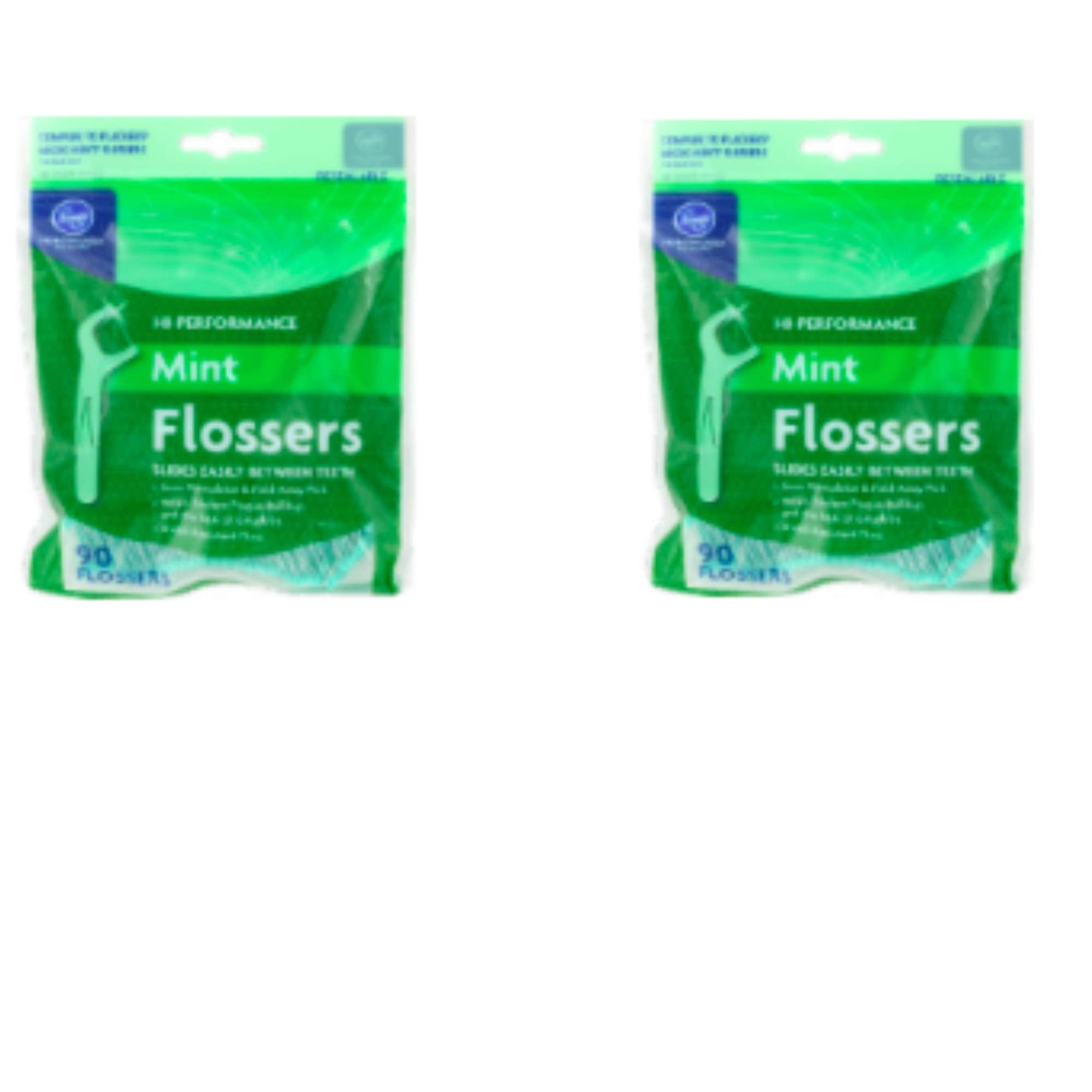 New Kroger Hi-Performance Mint Flossers 90 Count Pack of 2