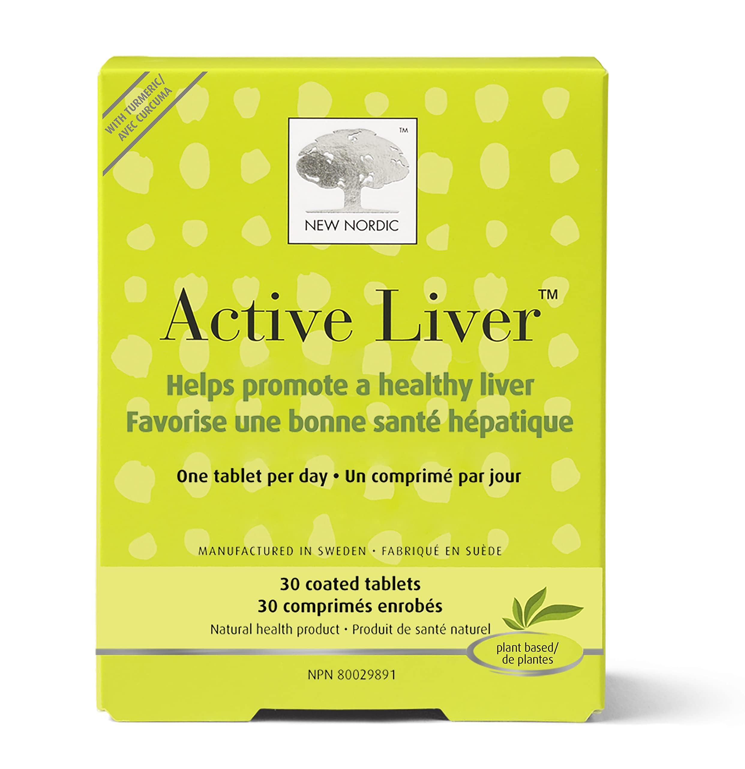 NEW NORDIC Active Liver 30-Day Supply – Daily Liver Supplement (Milk Thistle, Artichoke & Turmeric)