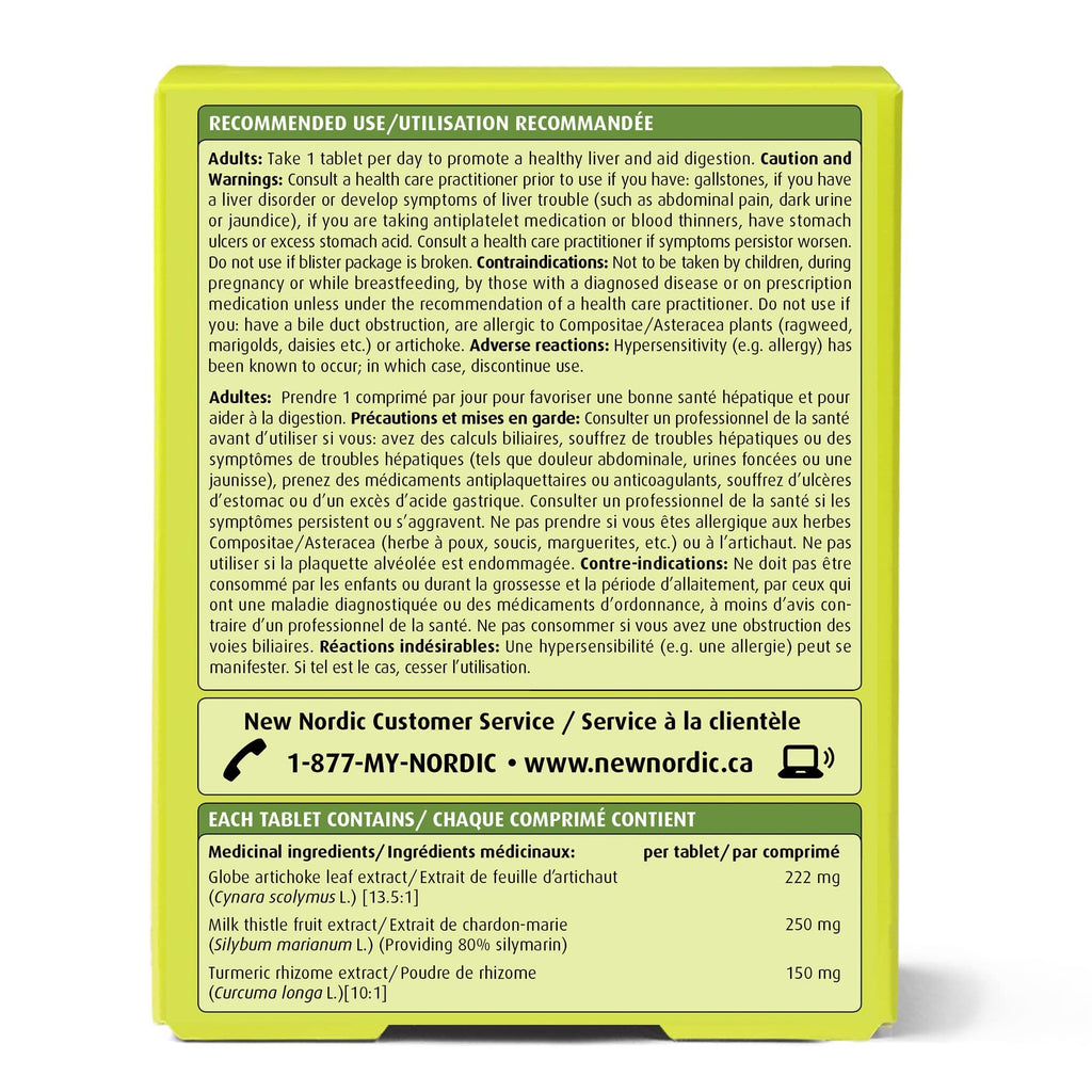 NEW NORDIC Active Liver 30-Day Supply – Daily Liver Supplement (Milk Thistle, Artichoke & Turmeric)