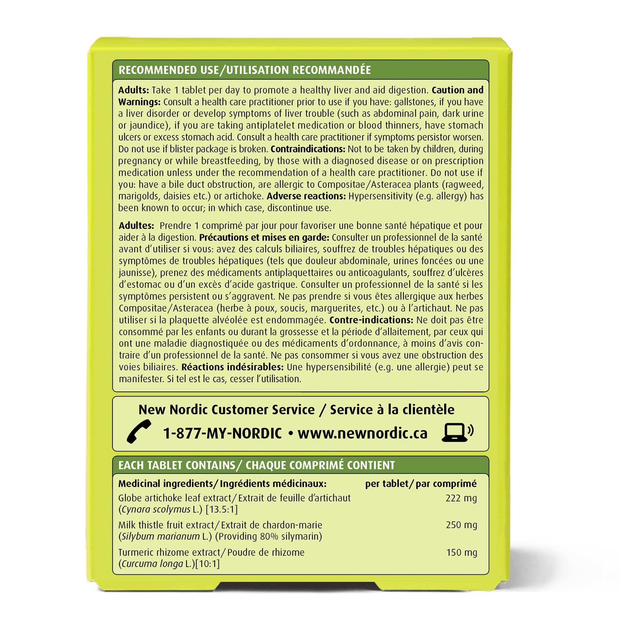 NEW NORDIC Active Liver 30-Day Supply – Daily Liver Supplement (Milk Thistle, Artichoke & Turmeric)