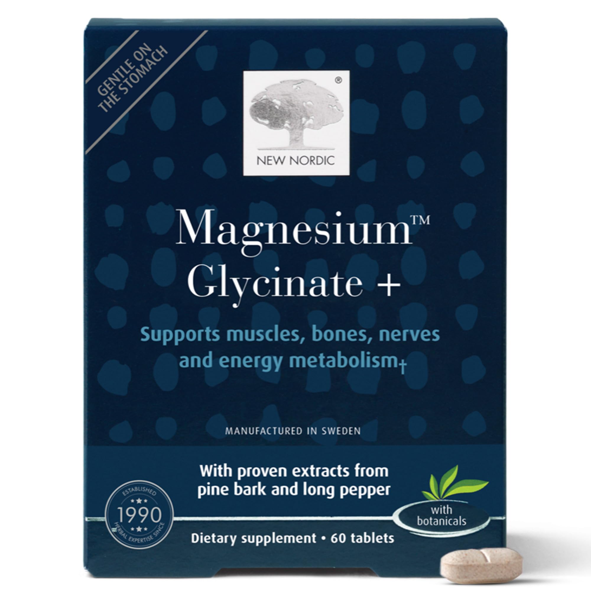 New Nordic Magnesium Glycinate 220 mg – Max Absorption, 30 Servings