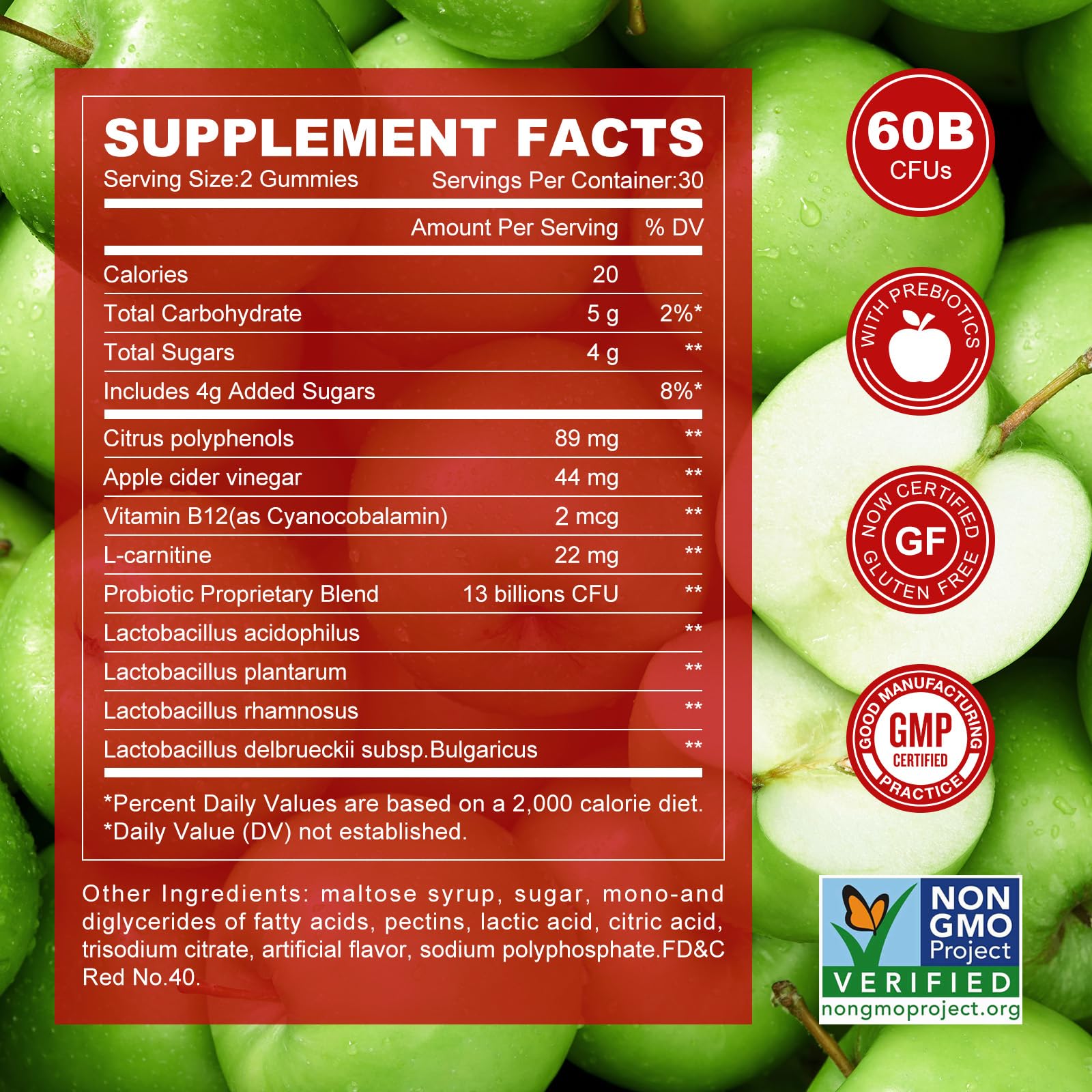 NEWELLME Sugar-Free ACV Gummies with B12 – 90 Gummies (Vegetarian, Non-GMO)