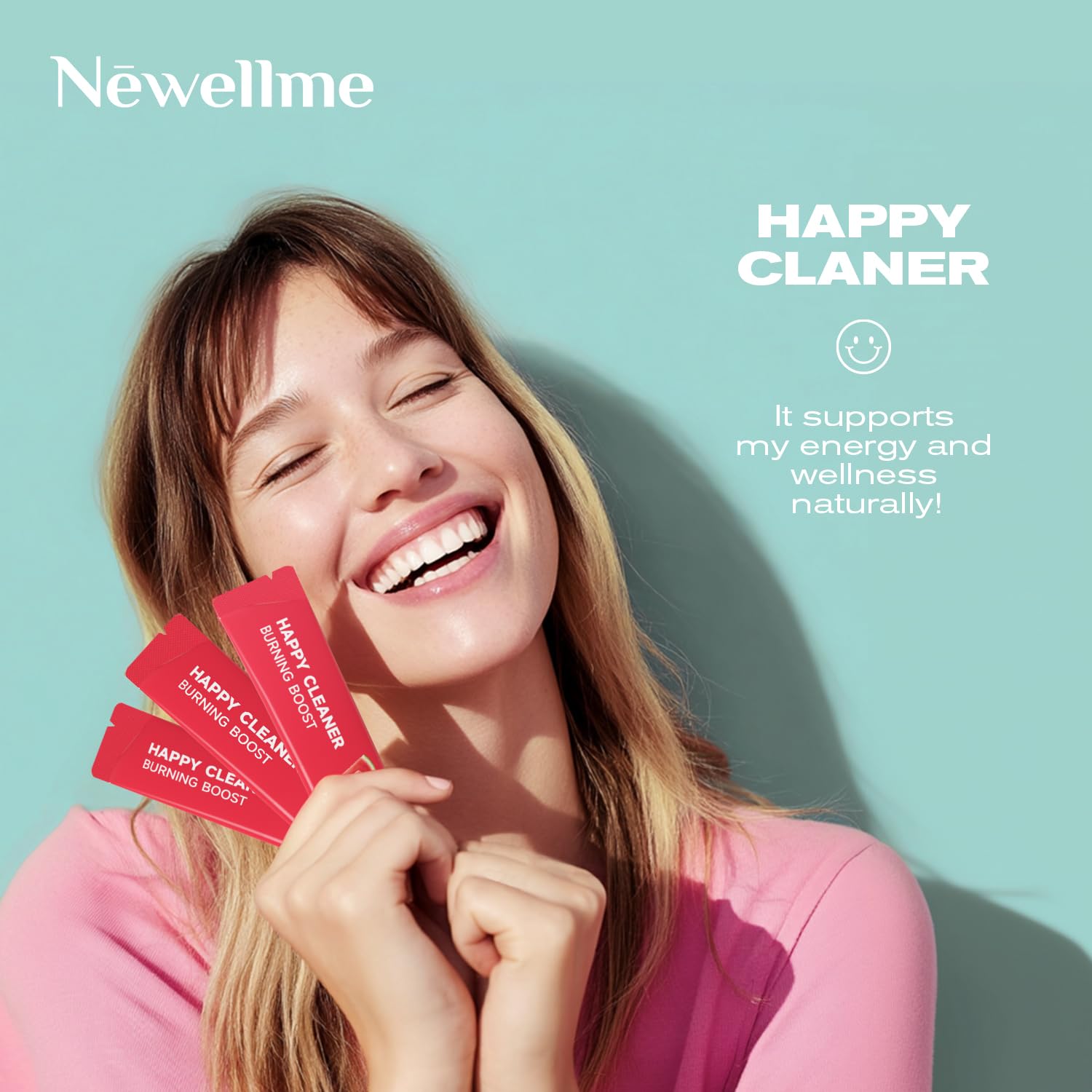 NEWELLME Happy Greens Powder – Sugar-Free Watermelon Drink Mix
