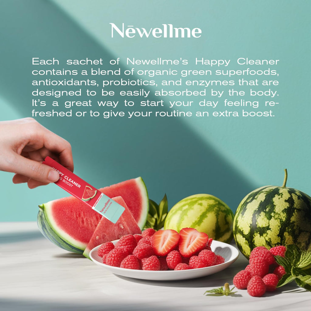 NEWELLME Happy Cleaner Super Greens – Watermelon (Sugar-Free)