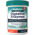 NewRhythm Digestive Enzymes 245 mg with Probiotics & Prebiotics - Plant Based, 7 Key Enzymes, 60 Vegan Capsules