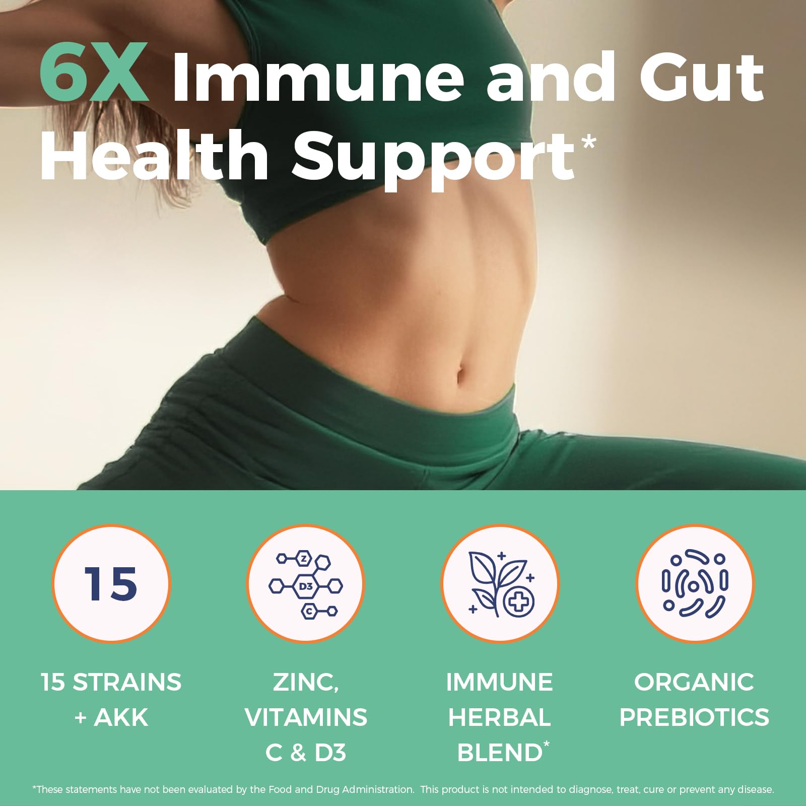 NewRhythm Probiotics for Immune Support – 30B CFU, 16 Strains, Akkermansia, Zinc, Vitamin C & D3 | Non-GMO | 30 Capsules