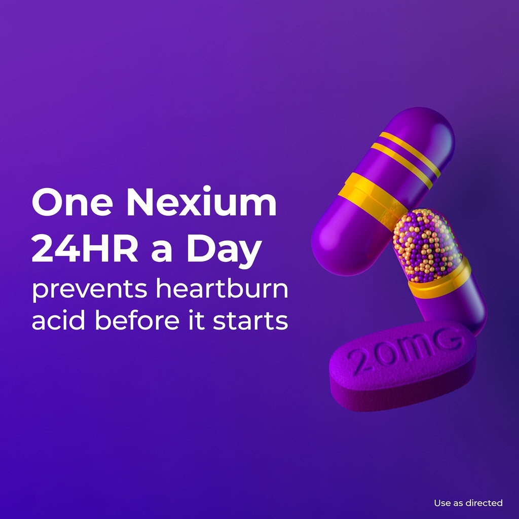 Nexium 24HR Acid Reducer Capsules – All-Day & All-Night Heartburn Relief (14 Count)
