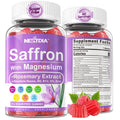 Nextdia Saffron with Magnesium Glycinate Gummies, 2 Months Supply -Sugar Free Magnesium 400/200mg w/Saffron,Rhodiola,Rosemary, B6,B12,D3 for S-leep, Calm,Focus, Relax, Nerve, Melatonin Free Gummies