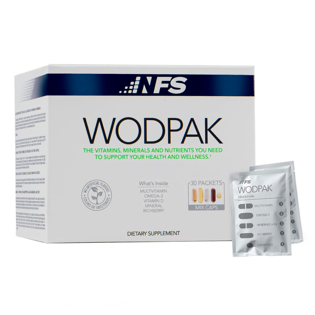 NF Sports WodPak Daily Multivitamin Pack – Berry Flavor, D3, Zinc & Omega-3 | 30 Servings