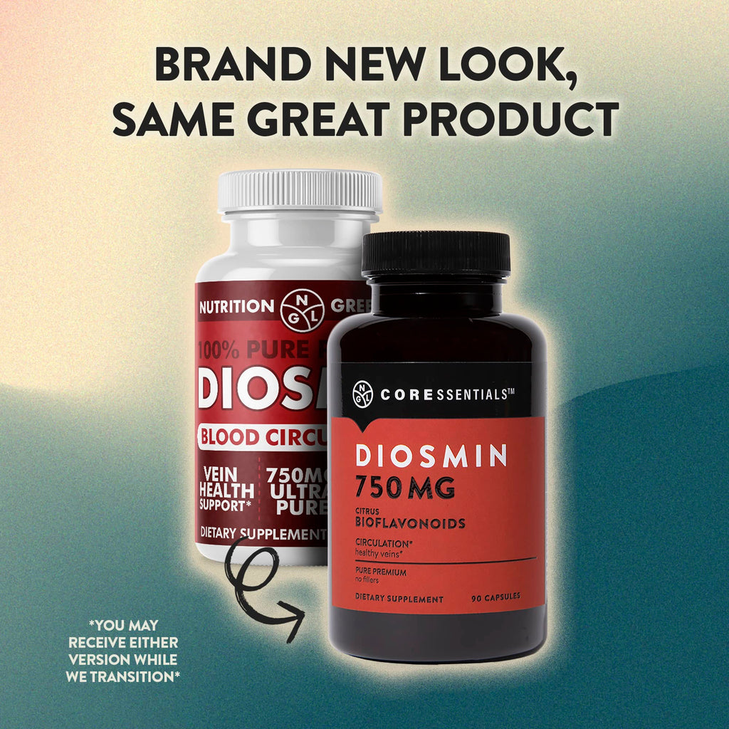 NGL Pure Diosmin 750 mg – Citrus Bioflavonoids for Blood Circulation & Leg Vein Health | 90 Capsules