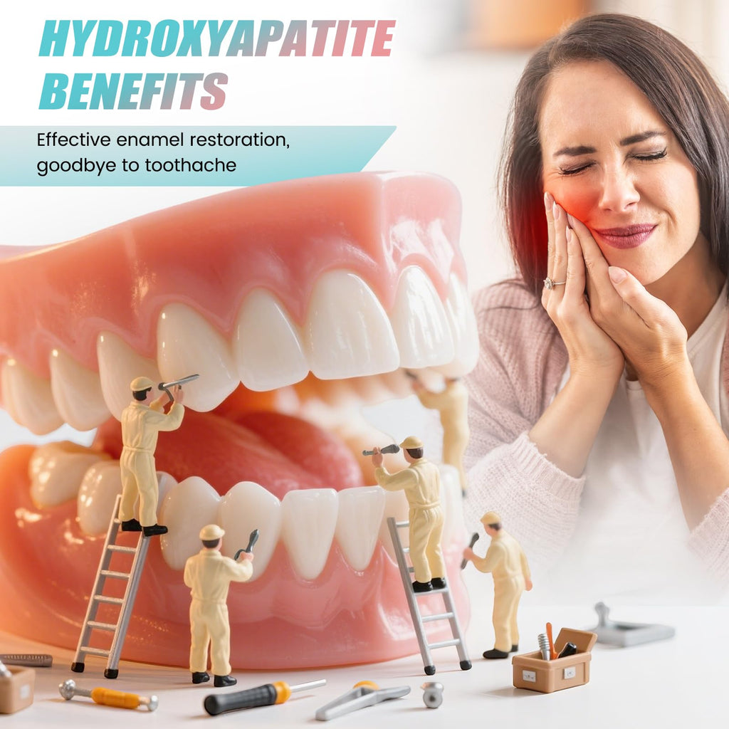 Niacinamide Whitening Toothpaste with Hydroxyapatite - Fluoride-Free, Enamel Protection, 24h Fresh Breath