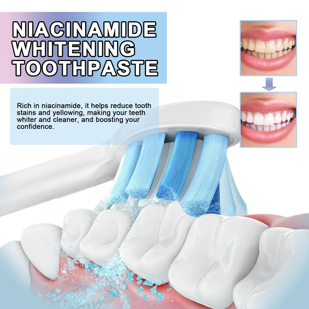 Niacinamide Whitening Toothpaste – 2Pcs (100g) | Fresh Breath & Stain Removal